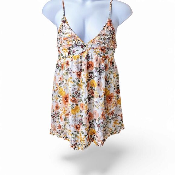 Trixxi New Juniors Floral Print Sleeveless Asymmetrical Hem Mini Dress Size XL - Picture 2 of 16